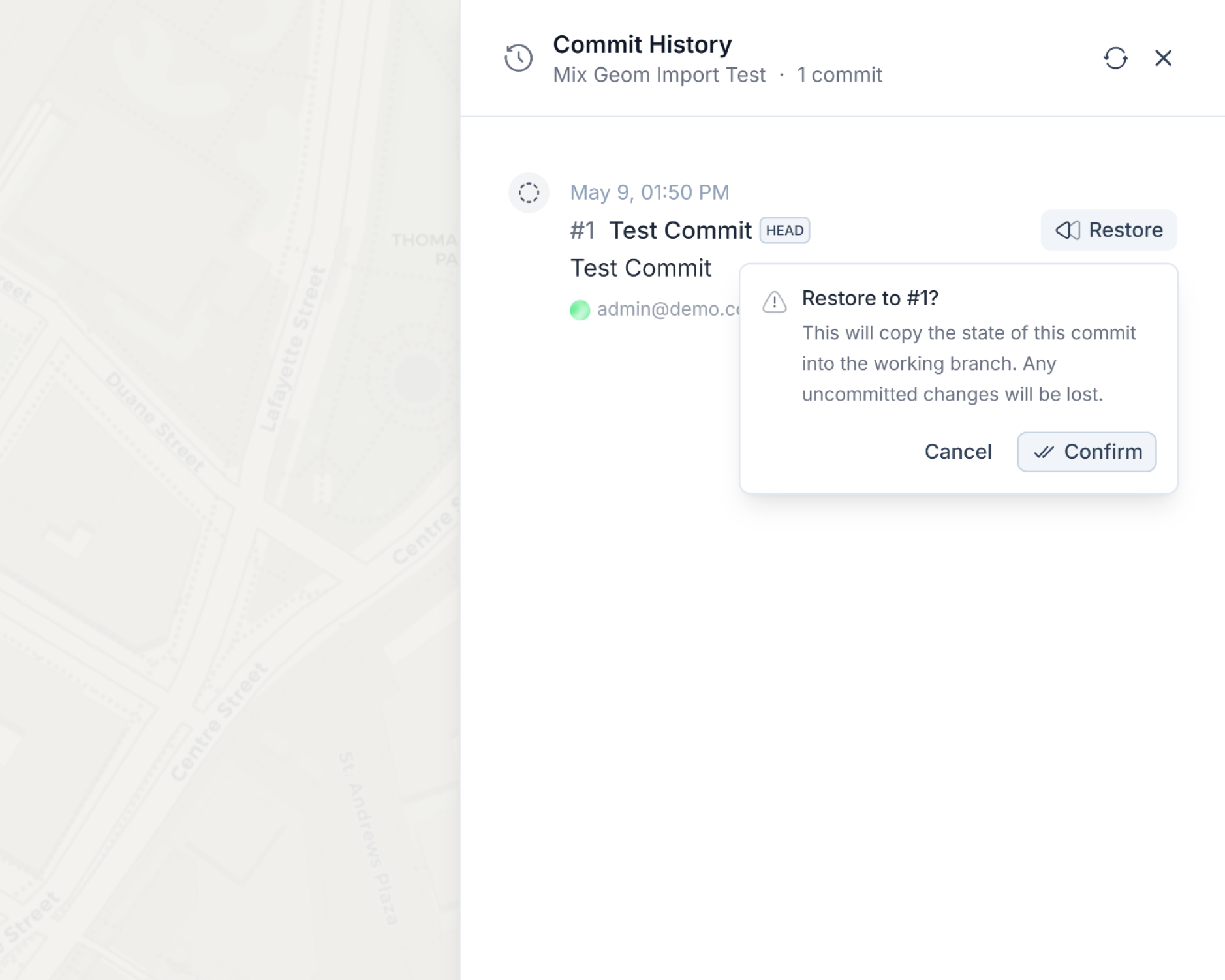 Rollback interface